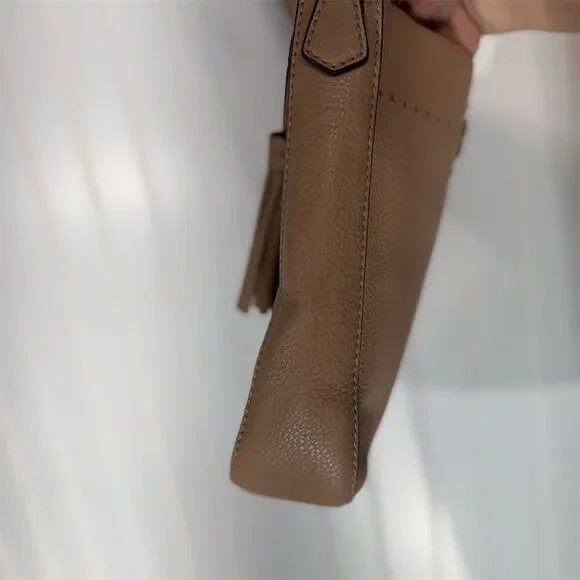 Tory Burch McGraw Crossbody Bag Devon Sand Pebbled Leather w/ Dust Bag Designer - Picture 6 of 12